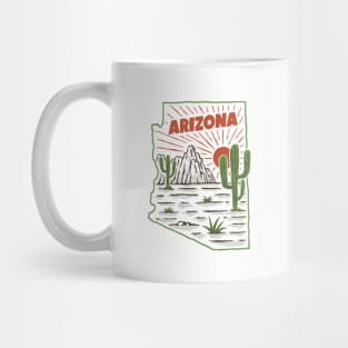 Arizona map Mug